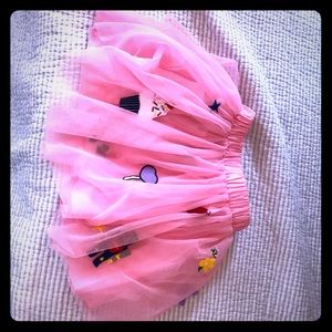 Hannah Anderson pink tulle robot skirt NWT.
